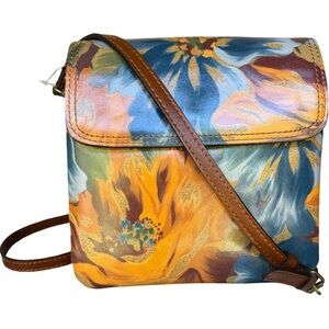 NWT Patricia Nash Leather Crossbody Bag Marigold Harvest Retail $149